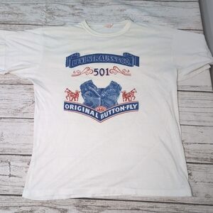 Levi Strauss Vintage Not For Resale 501 Advertising Shirt Made In Canada